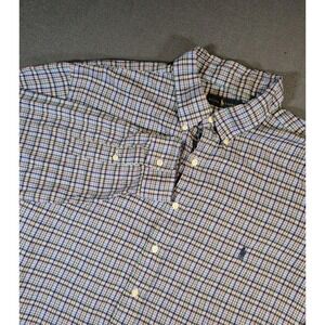 Polo‎ Ralph Lauren Plaid Long Sleeve Button Down Shirt Madras Check  Men's 2XB